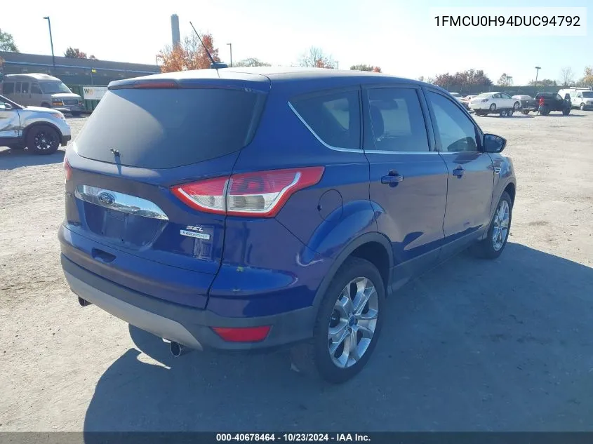 2013 Ford Escape Sel VIN: 1FMCU0H94DUC94792 Lot: 40678464