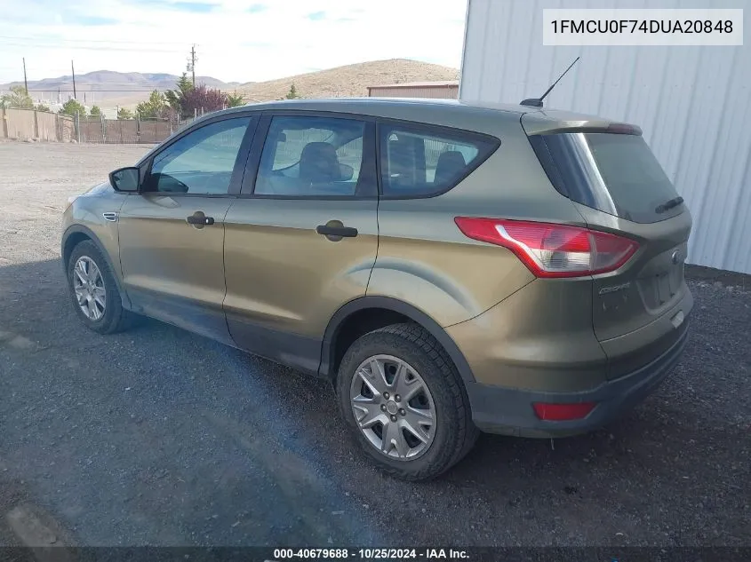 2013 Ford Escape S VIN: 1FMCU0F74DUA20848 Lot: 40679688