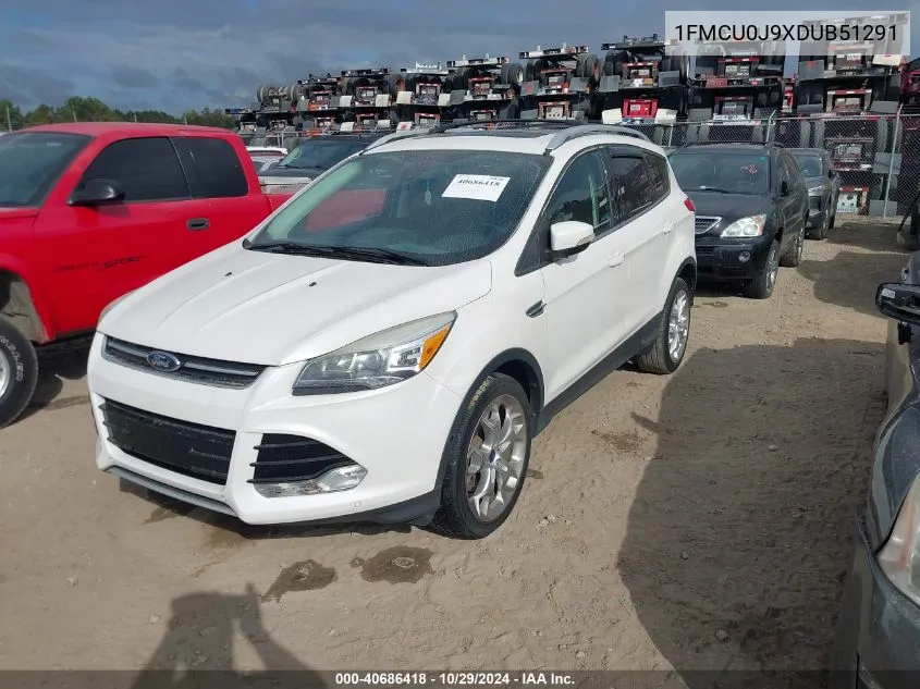 2013 Ford Escape Titanium VIN: 1FMCU0J9XDUB51291 Lot: 40686418