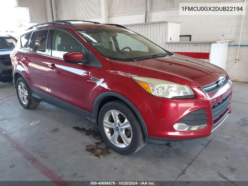 1FMCU0GX2DUB22194 2013 Ford Escape Se