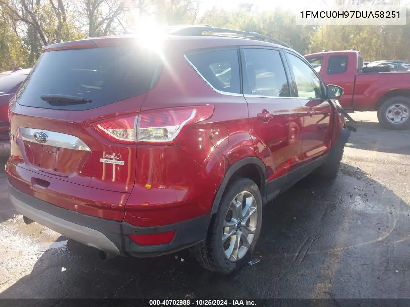 2013 Ford Escape Sel VIN: 1FMCU0H97DUA58251 Lot: 40702988