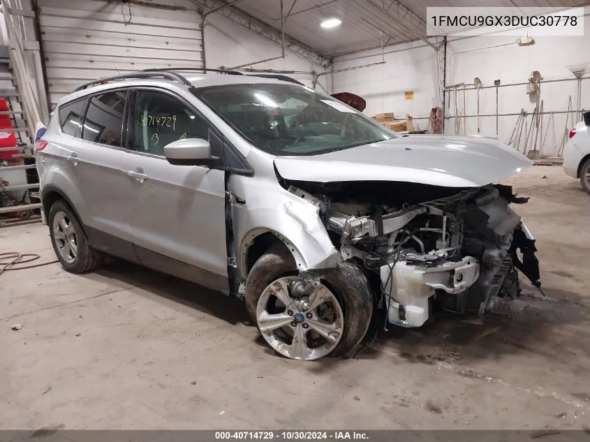 2013 Ford Escape Se VIN: 1FMCU9GX3DUC30778 Lot: 40714729