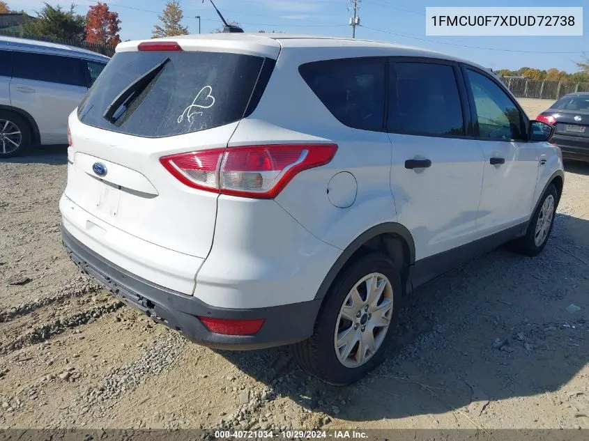 2013 Ford Escape S VIN: 1FMCU0F7XDUD72738 Lot: 40721034