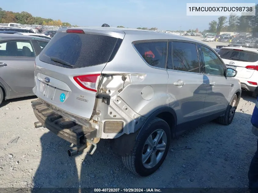 2013 Ford Escape Se VIN: 1FMCU0GX7DUC98738 Lot: 40728207