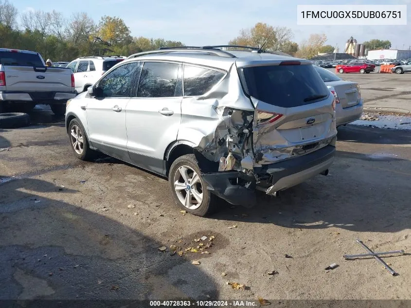 2013 Ford Escape Se VIN: 1FMCU0GX5DUB06751 Lot: 40728363