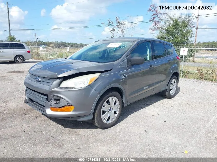 2013 Ford Escape S VIN: 1FMCU0F74DUC42032 Lot: 40734386