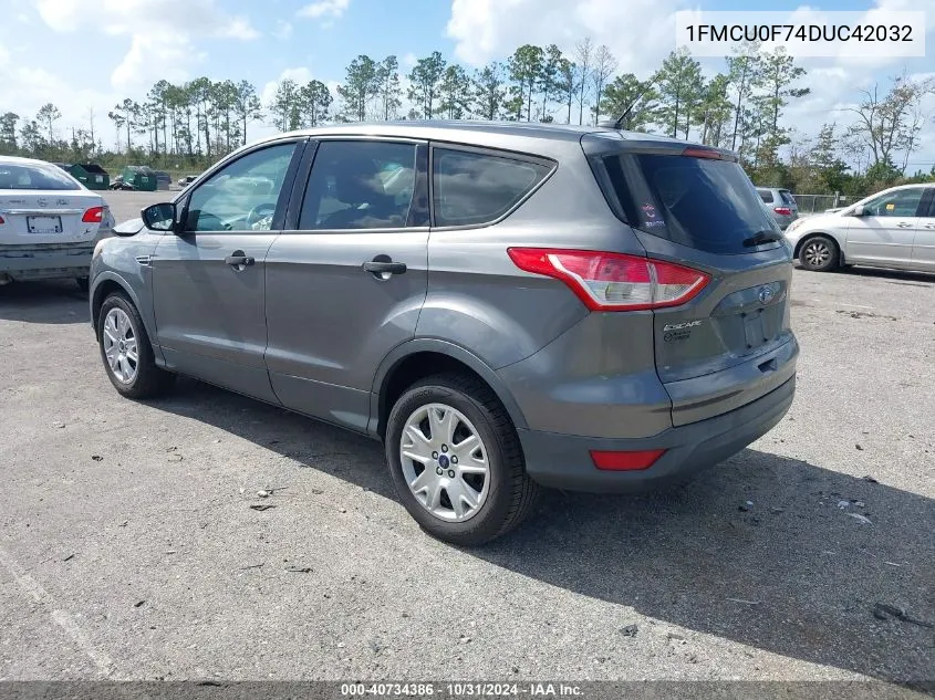 2013 Ford Escape S VIN: 1FMCU0F74DUC42032 Lot: 40734386