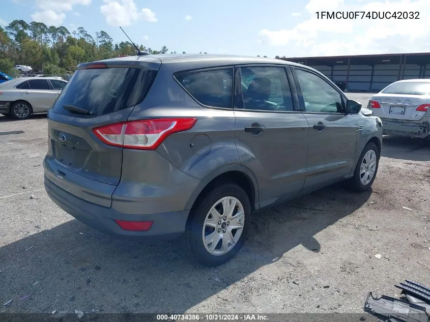 2013 Ford Escape S VIN: 1FMCU0F74DUC42032 Lot: 40734386