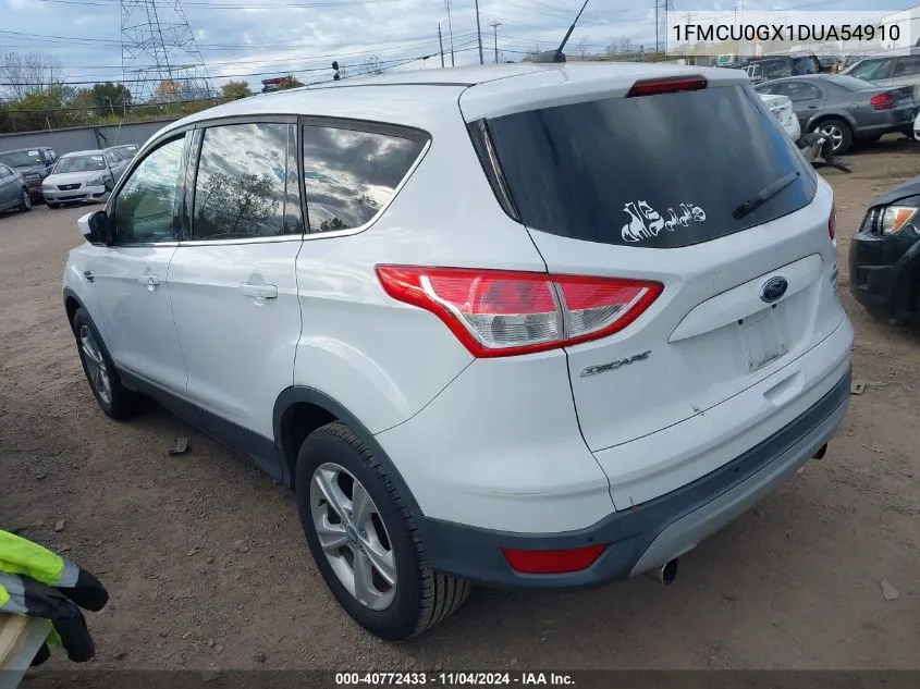 2013 Ford Escape Se VIN: 1FMCU0GX1DUA54910 Lot: 40772433