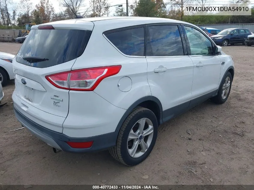 2013 Ford Escape Se VIN: 1FMCU0GX1DUA54910 Lot: 40772433