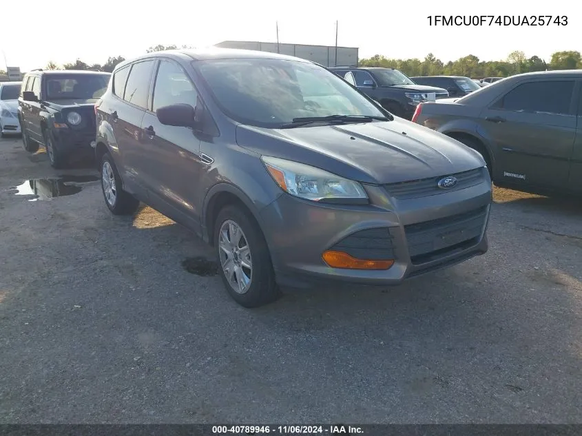 2013 Ford Escape S VIN: 1FMCU0F74DUA25743 Lot: 40789946