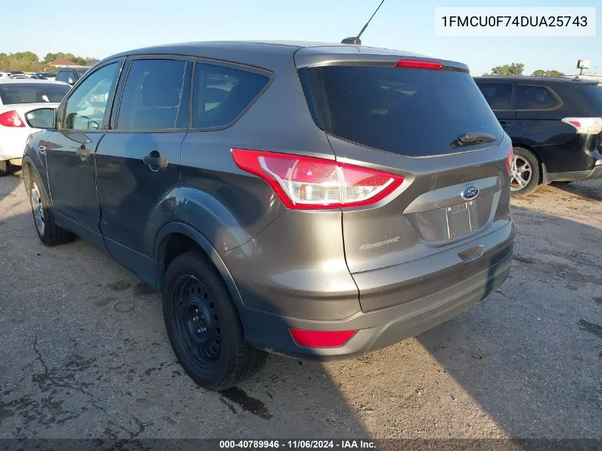 2013 Ford Escape S VIN: 1FMCU0F74DUA25743 Lot: 40789946