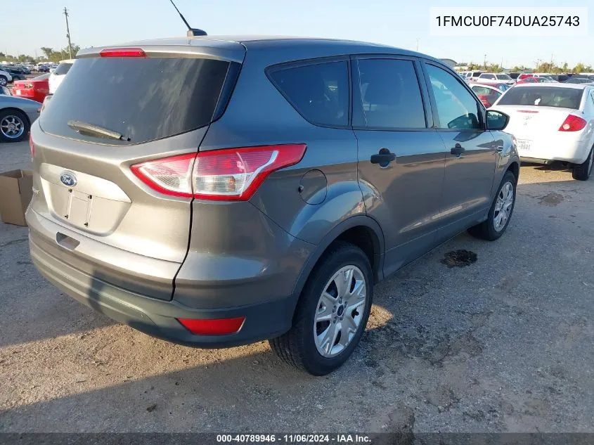 2013 Ford Escape S VIN: 1FMCU0F74DUA25743 Lot: 40789946