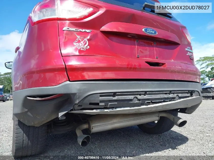 2013 Ford Escape Se VIN: 1FMCU0GX2DUD78027 Lot: 40799410