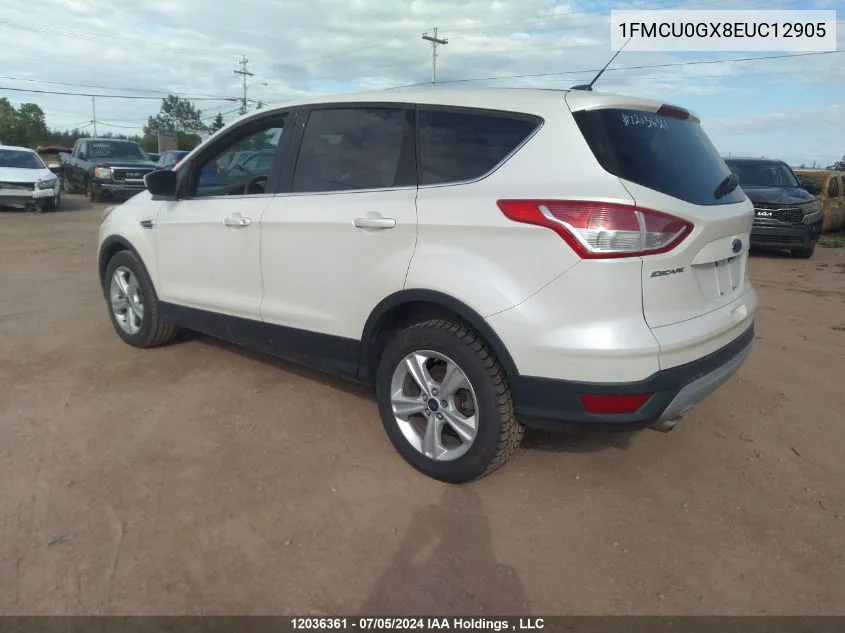 2014 Ford Escape Se VIN: 1FMCU0GX8EUC12905 Lot: 12036361