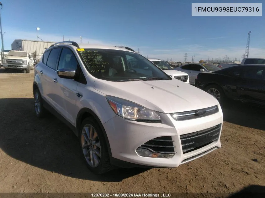 2014 Ford Escape Se VIN: 1FMCU9G98EUC79316 Lot: 12076232