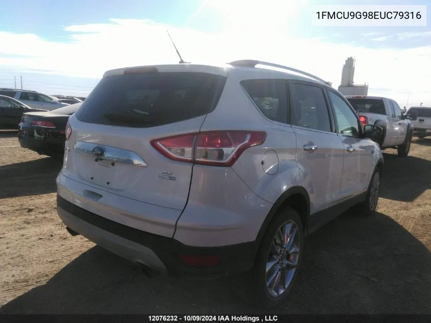 2014 Ford Escape Se VIN: 1FMCU9G98EUC79316 Lot: 12076232