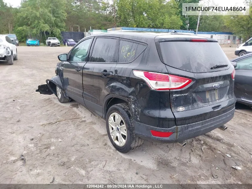 1FMCU0F74EUA48604 2014 Ford Escape S