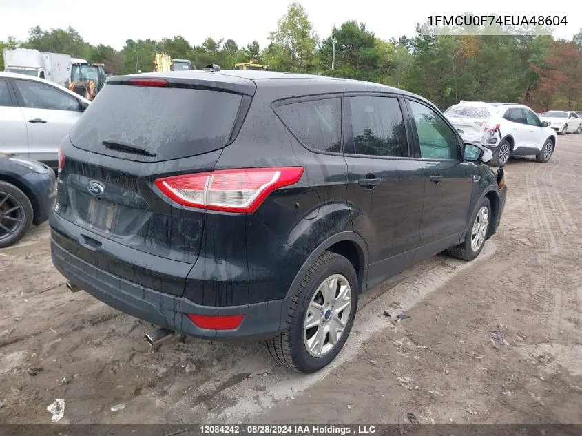 1FMCU0F74EUA48604 2014 Ford Escape S