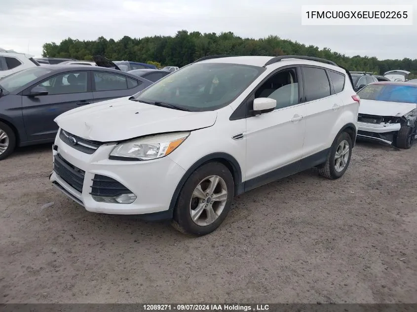 2014 Ford Escape Se VIN: 1FMCU0GX6EUE02265 Lot: 12089271