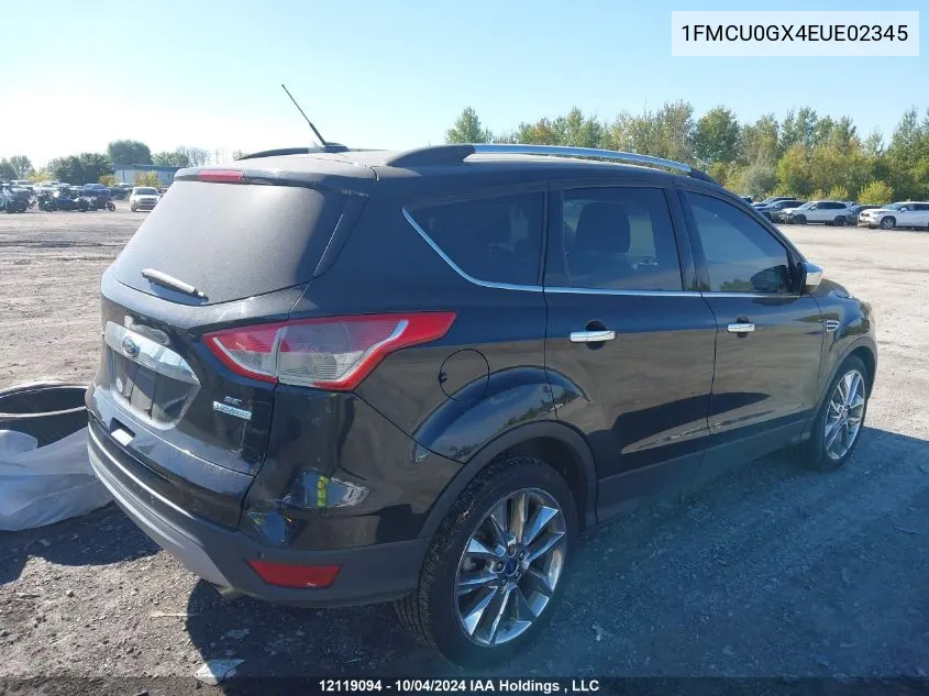 2014 Ford Escape VIN: 1FMCU0GX4EUE02345 Lot: 12119094