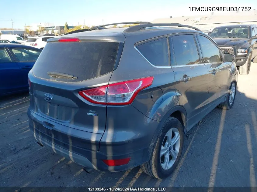 2014 Ford Escape Se VIN: 1FMCU9G98EUD34752 Lot: 12133246