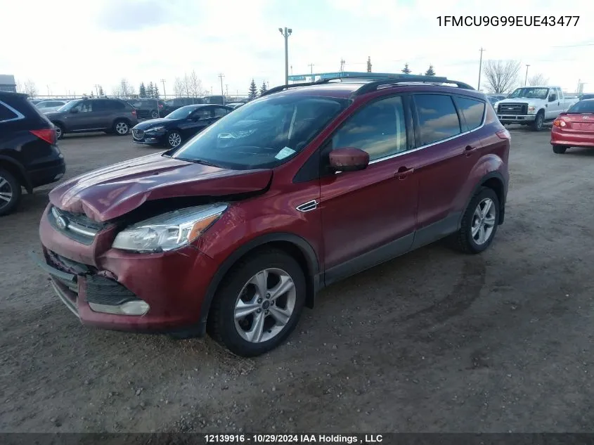 2014 Ford Escape Se VIN: 1FMCU9G99EUE43477 Lot: 12139916