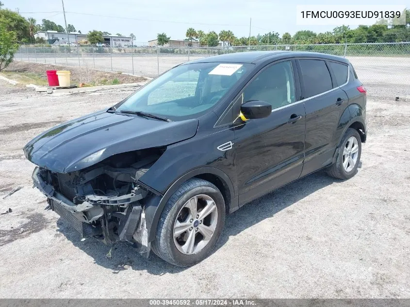 2014 Ford Escape Se VIN: 1FMCU0G93EUD91839 Lot: 39450592