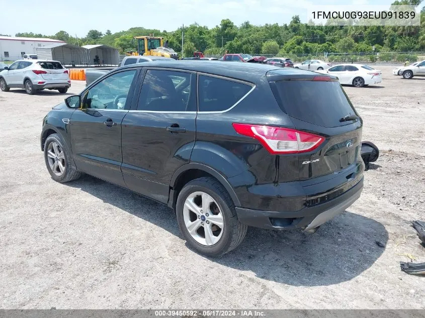 2014 Ford Escape Se VIN: 1FMCU0G93EUD91839 Lot: 39450592