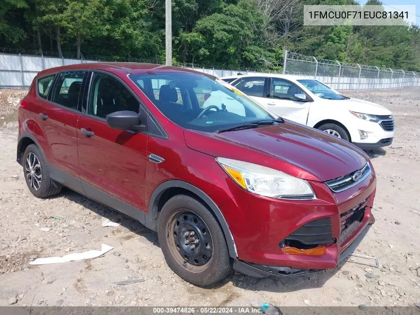 2014 Ford Escape S VIN: 1FMCU0F71EUC81341 Lot: 39474826