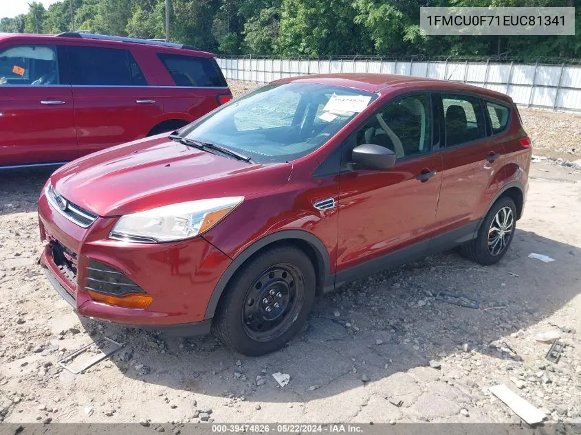 2014 Ford Escape S VIN: 1FMCU0F71EUC81341 Lot: 39474826