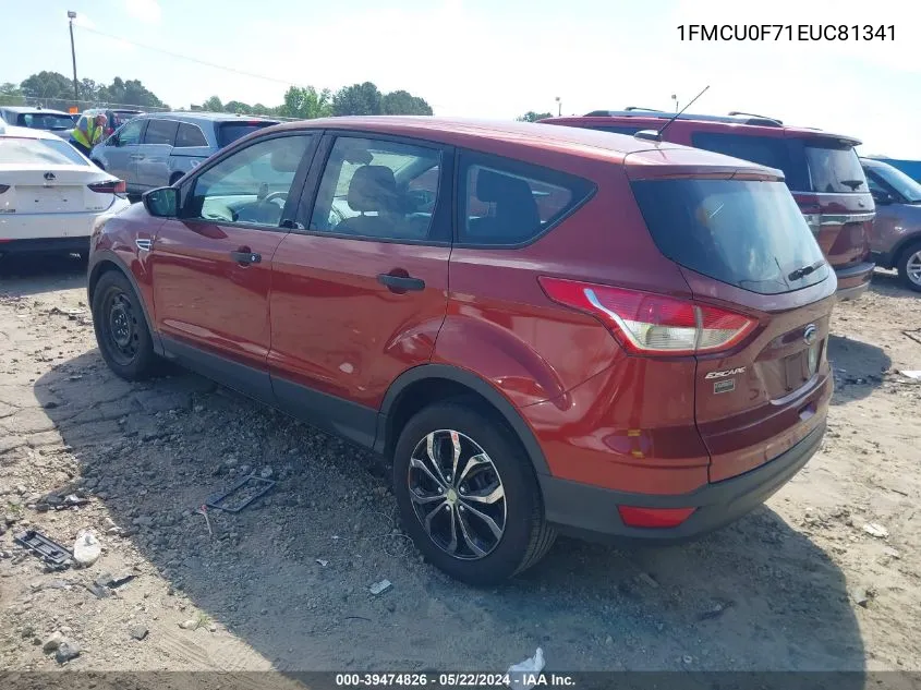 2014 Ford Escape S VIN: 1FMCU0F71EUC81341 Lot: 39474826