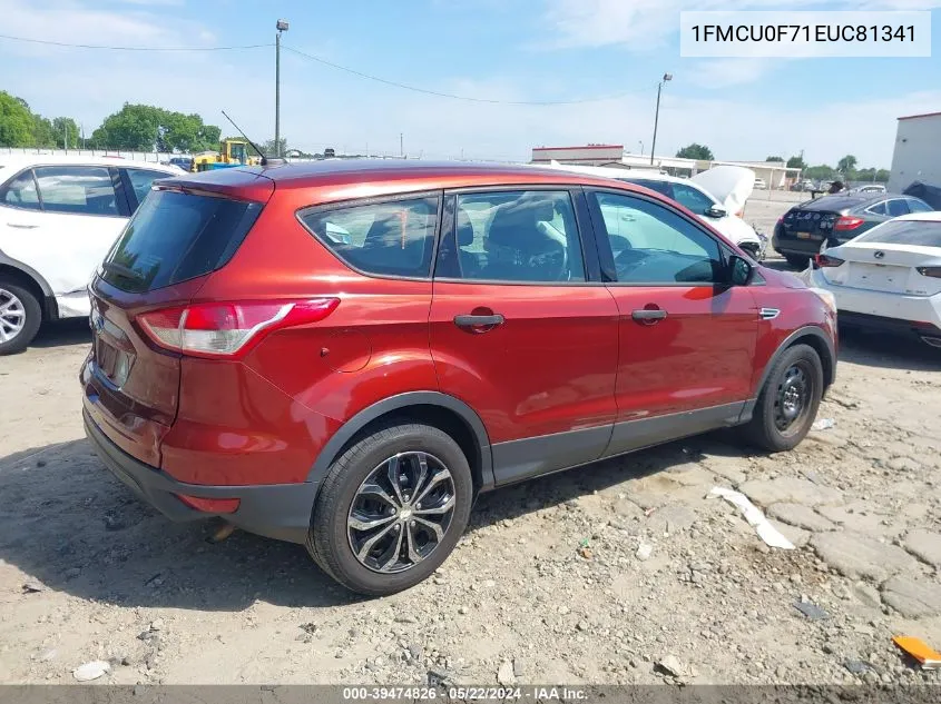 2014 Ford Escape S VIN: 1FMCU0F71EUC81341 Lot: 39474826