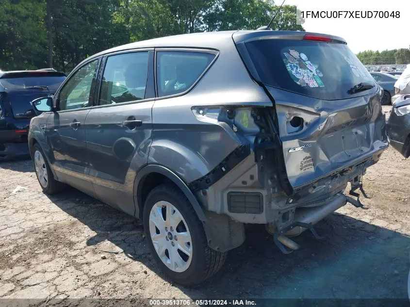 2014 Ford Escape S VIN: 1FMCU0F7XEUD70048 Lot: 39513706