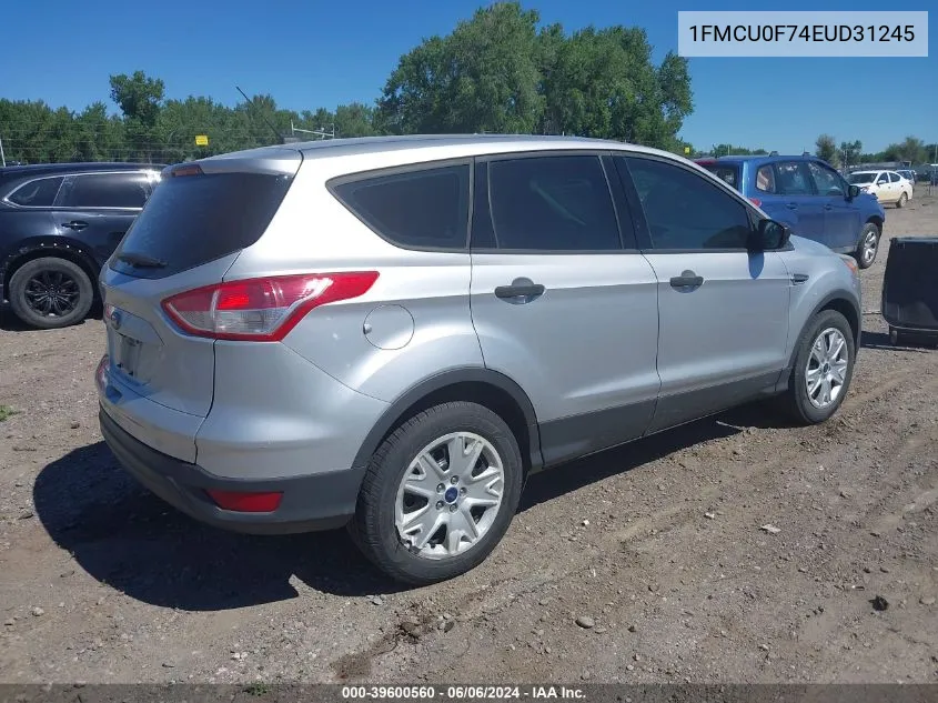 1FMCU0F74EUD31245 2014 Ford Escape S