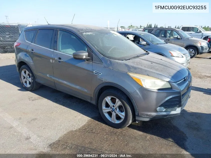 2014 Ford Escape Se VIN: 1FMCU0G92EUC93255 Lot: 39694231