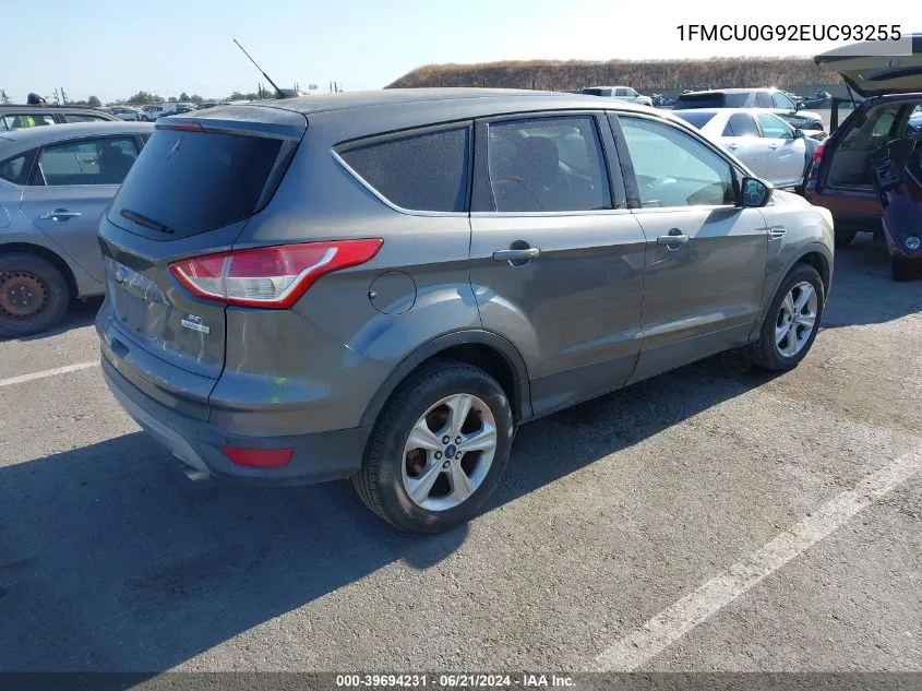 2014 Ford Escape Se VIN: 1FMCU0G92EUC93255 Lot: 39694231