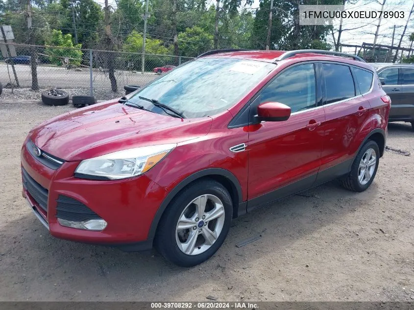 2014 Ford Escape Se VIN: 1FMCU0GX0EUD78903 Lot: 39708292