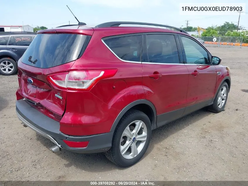 2014 Ford Escape Se VIN: 1FMCU0GX0EUD78903 Lot: 39708292