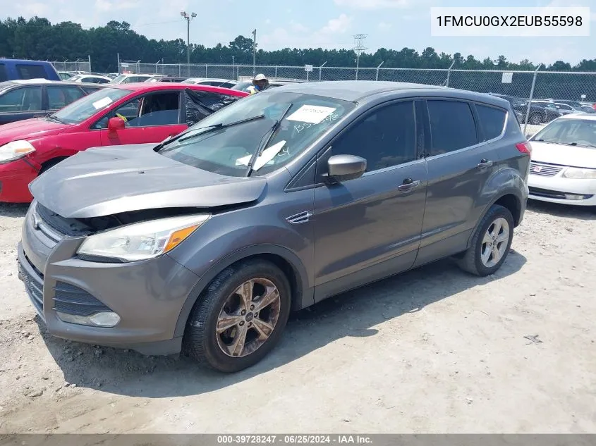 2014 Ford Escape Se VIN: 1FMCU0GX2EUB55598 Lot: 39728247