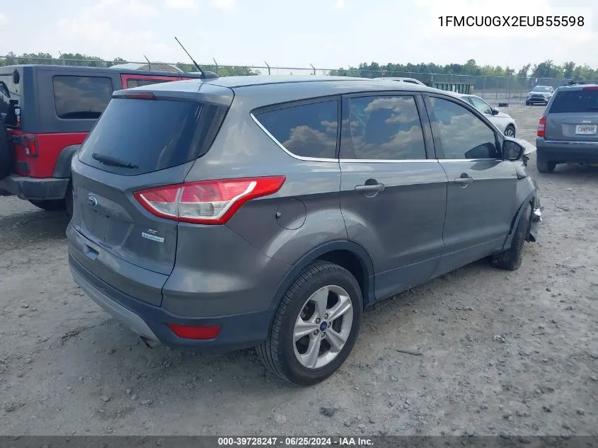 2014 Ford Escape Se VIN: 1FMCU0GX2EUB55598 Lot: 39728247