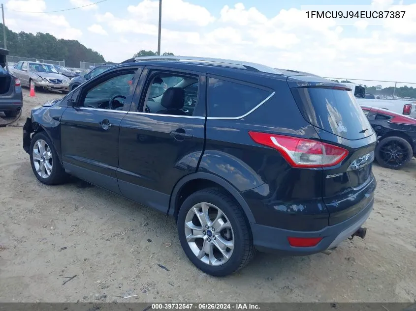 2014 Ford Escape Titanium VIN: 1FMCU9J94EUC87387 Lot: 39732547