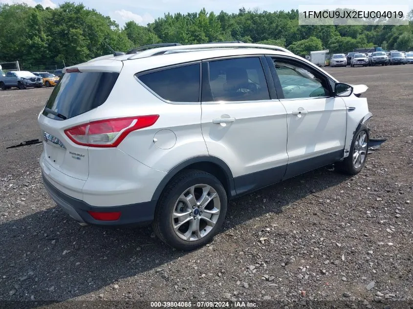 2014 Ford Escape Titanium VIN: 1FMCU9JX2EUC04019 Lot: 39804085