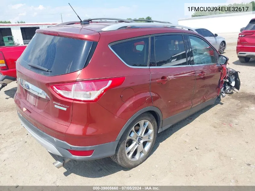 2014 Ford Escape Titanium VIN: 1FMCU0J94EUE32617 Lot: 39805660