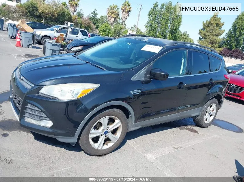 2014 Ford Escape Se VIN: 1FMCU0GX9EUD47665 Lot: 39829115