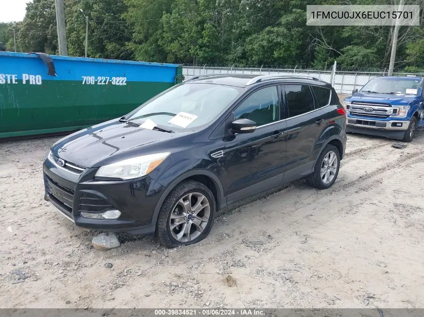 2014 Ford Escape Titanium VIN: 1FMCU0JX6EUC15701 Lot: 39834521