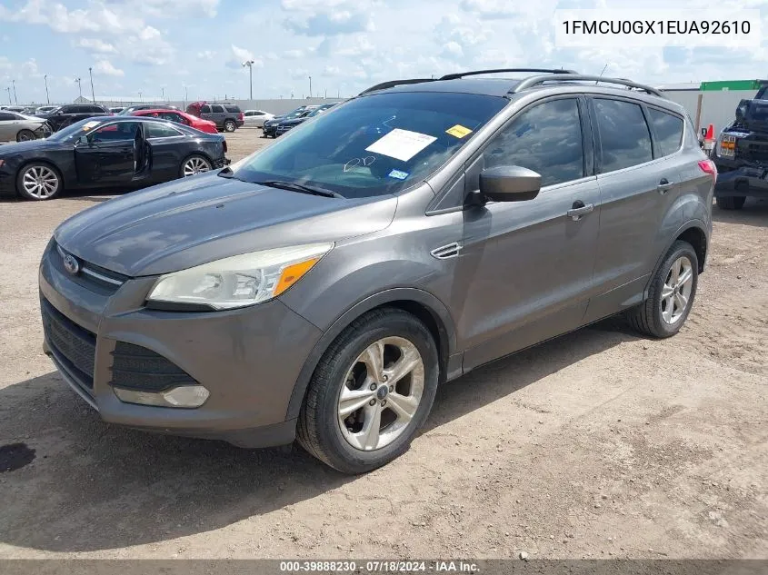 1FMCU0GX1EUA92610 2014 Ford Escape Se