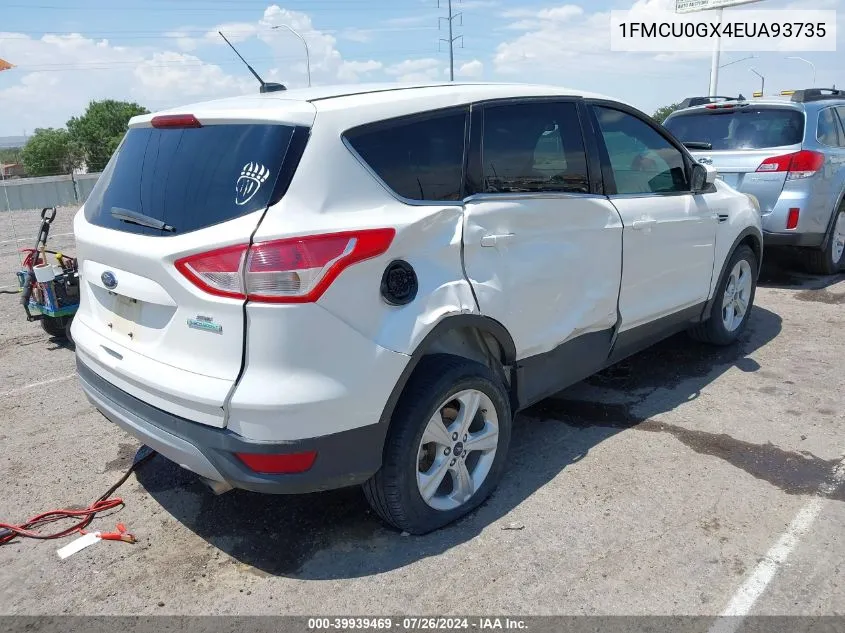 2014 Ford Escape Se VIN: 1FMCU0GX4EUA93735 Lot: 39939469