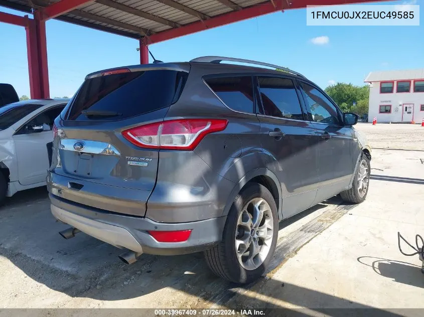 2014 Ford Escape Titanium VIN: 1FMCU0JX2EUC49585 Lot: 39967409