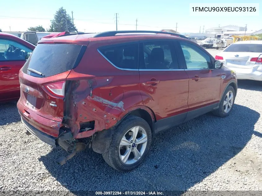 2014 Ford Escape Se VIN: 1FMCU9GX9EUC93126 Lot: 39972294